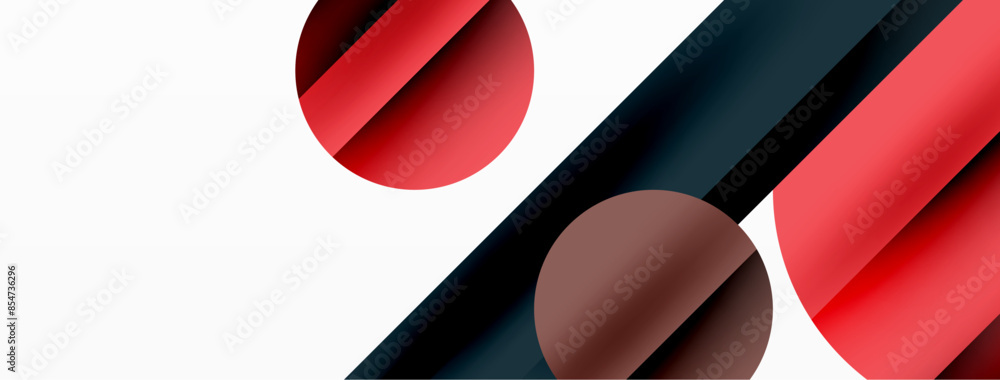 Circle and line geometric background. Round shapes with diagonal lines composition for wallpaper, banner, background or landing Circle and line geometric background. Round shapes with diagonal lines composition for wallpaper, banner, background or landing