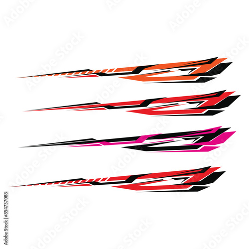 car wrapping decal design vector. car modification decals.
