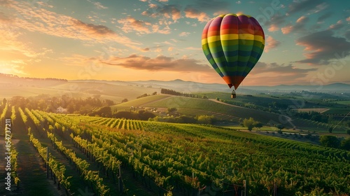 Hot Air Balloon Drifting Ab...