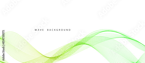 Smooth stylish abstract green wave background