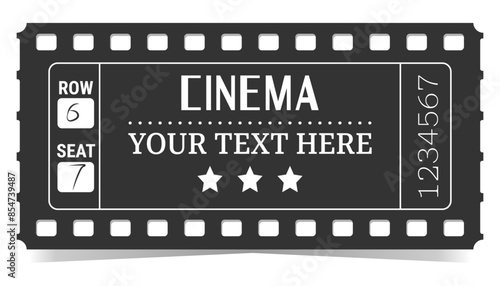 Retro cinema ticket template