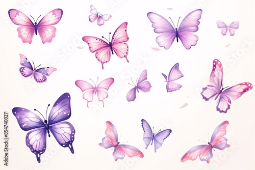 Butterflies Watercolor Art © LazysAI