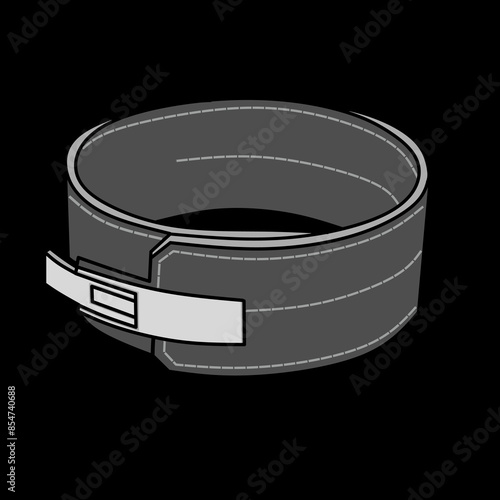 lfting belt illustration vector for squat bench deadlift gym equipment