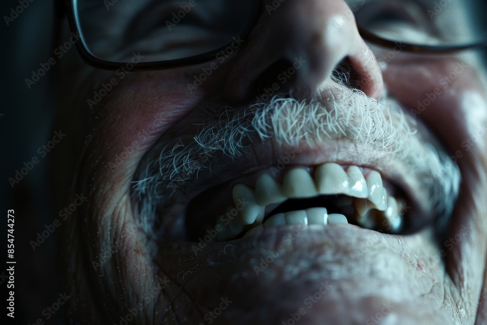 A man with a big smile and glasses A man with a big smile and glasses