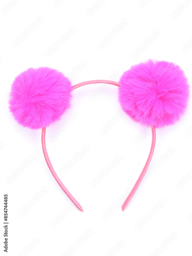 pink headband isolated on white background. Glitter rabbit headband isolated pink headband isolated on white background. Glitter rabbit headband isolated