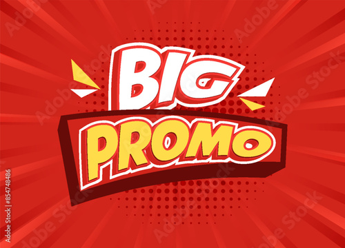 Big promo 3d editable text effect template style
