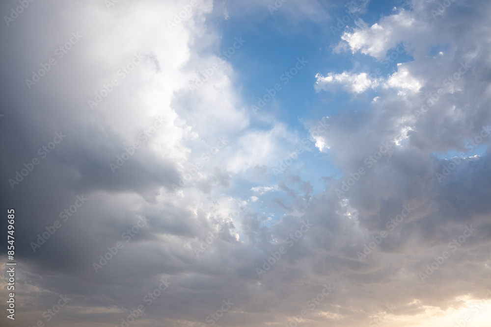 White clouds on blue sky, cloudy sky background. White clouds on blue sky, cloudy sky background.