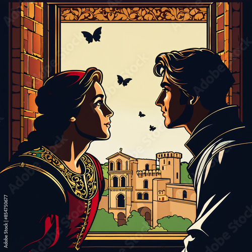 Romeo and Juliet Mural로미오와 쥴리엣 벽화 Generative AI