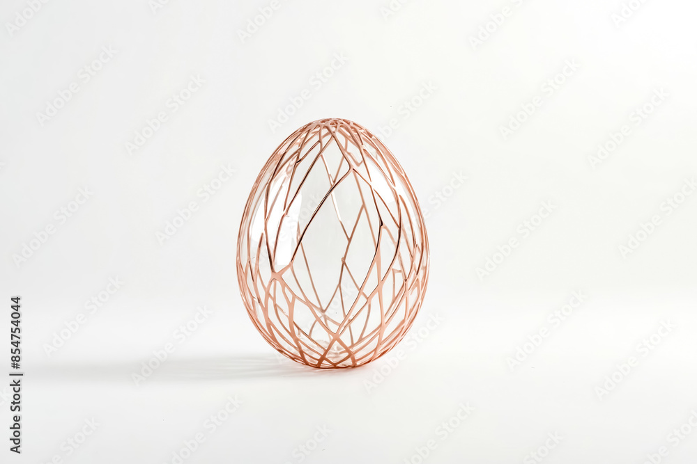 Rose Gold Egg Shaped Wire Frame Rose Gold Egg Shaped Wire Frame