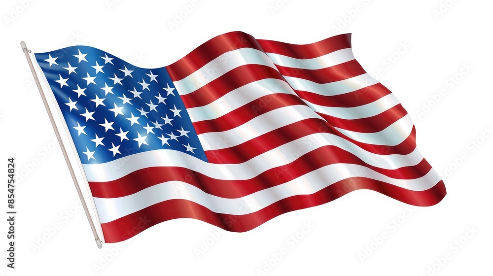 A high-quality illustration of the United States flag flying proudly, with a blank space below for personalized messages or branding elements. A high-quality illustration of the United States flag flying proudly, with a blank space below for personalized messages or branding elements.