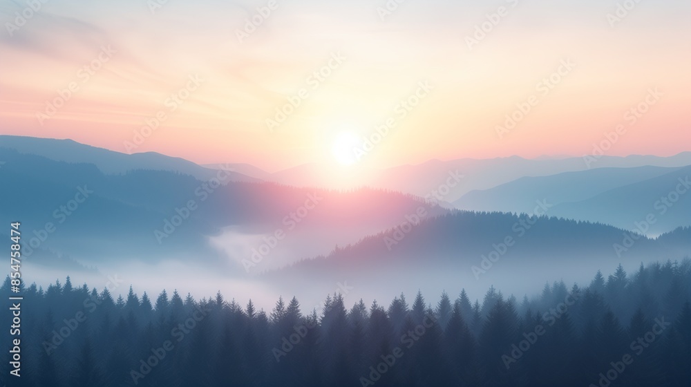 Sunset View from the Top of a Mountain Sunset View from the Top of a Mountain