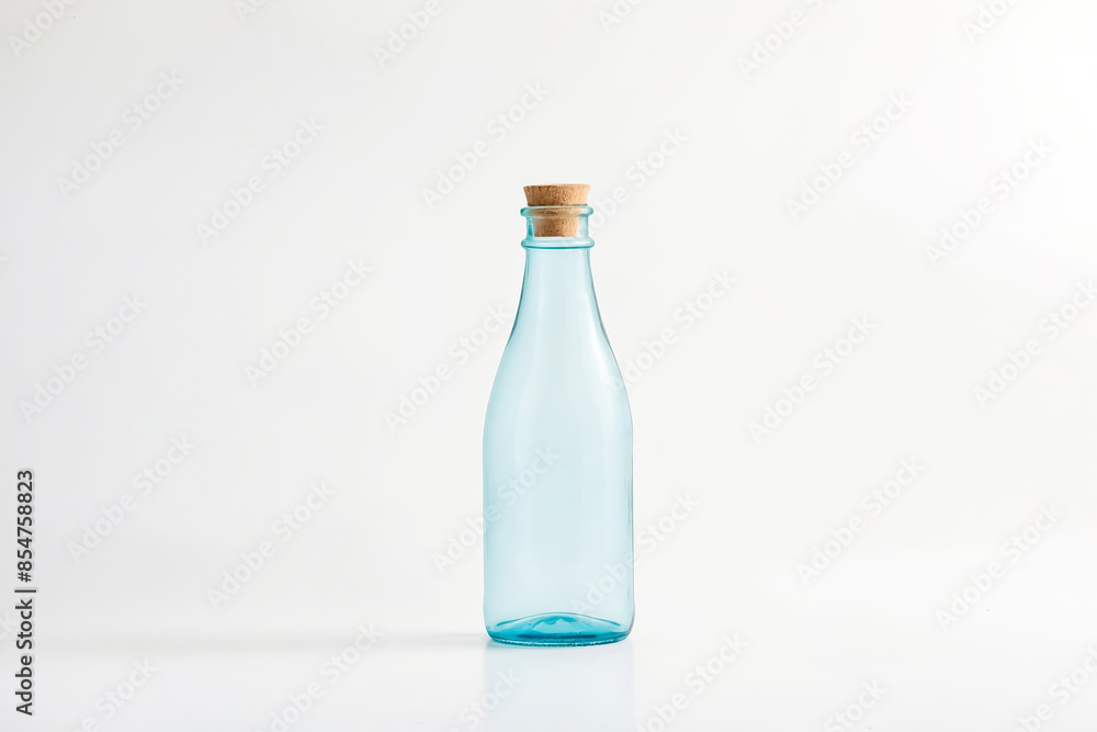 Empty glass bottle with cork stopper Empty glass bottle with cork stopper