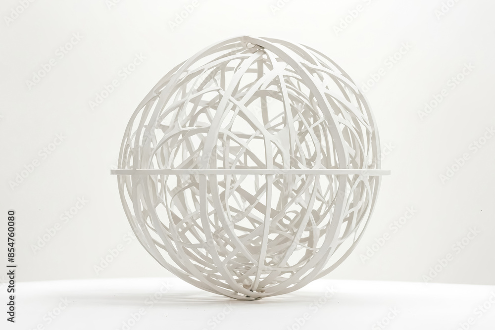 White Abstract Sphere Sculpture White Abstract Sphere Sculpture