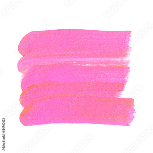 watercolor pink acrylic brush strokes. text boxes rose Grunge design elements isolated on white background