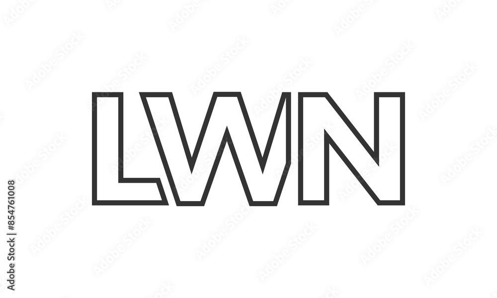 LWN logo design template with strong and modern bold text. Initial based vector logotype featuring simple and minimal typography. Trendy company identity. LWN logo design template with strong and modern bold text. Initial based vector logotype featuring simple and minimal typography. Trendy company identity.