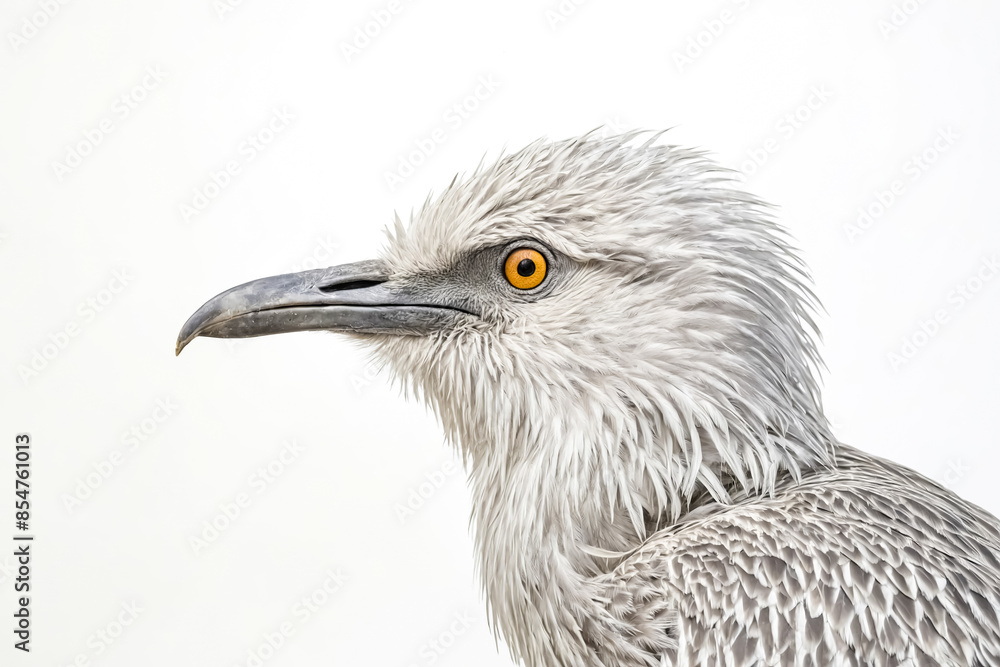 Close-up of a Grey-Headed Gull with its Orange Eye Close-up of a Grey-Headed Gull with its Orange Eye