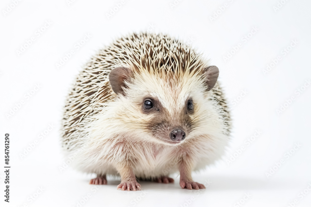 Fototapeta premium Close Up of a Hedgehog on a White Background