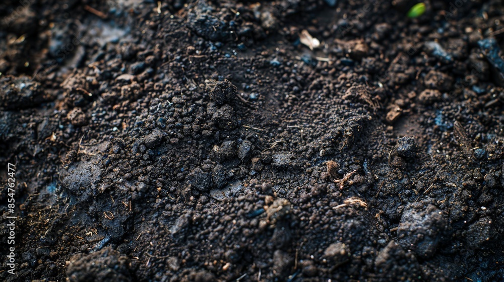 Rich Moist Soil Texture CloseUp in Natural Garden Setting Rich Moist Soil Texture CloseUp in Natural Garden Setting