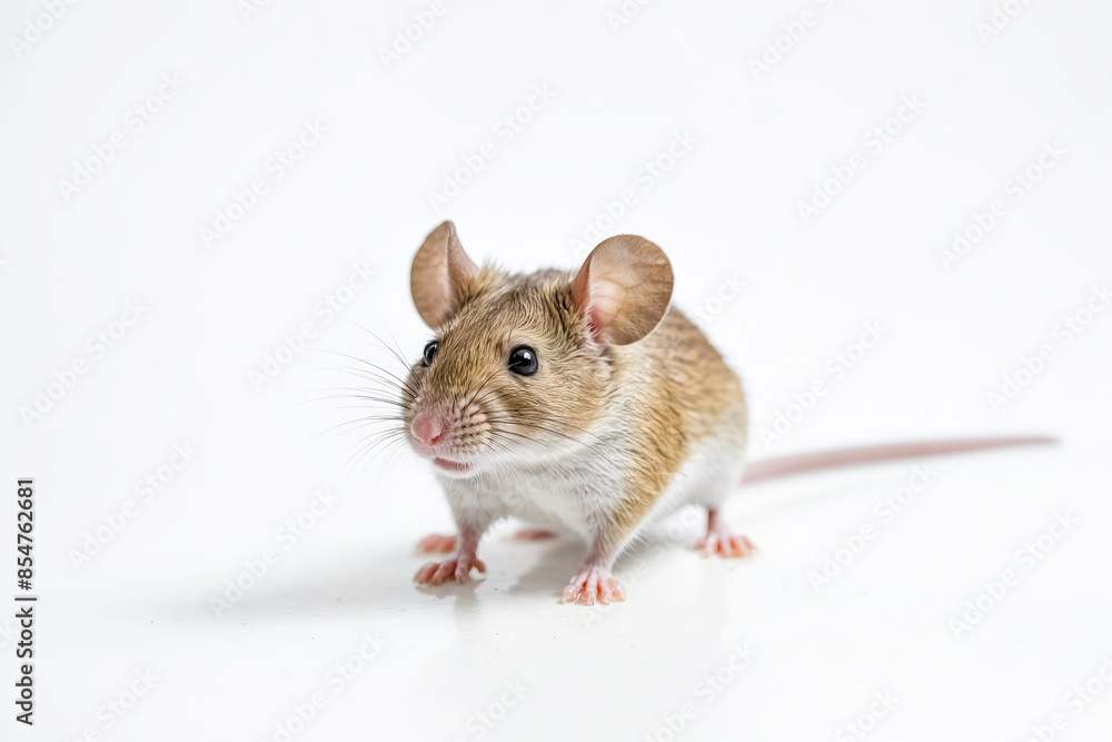Cute little mouse on a white background Cute little mouse on a white background