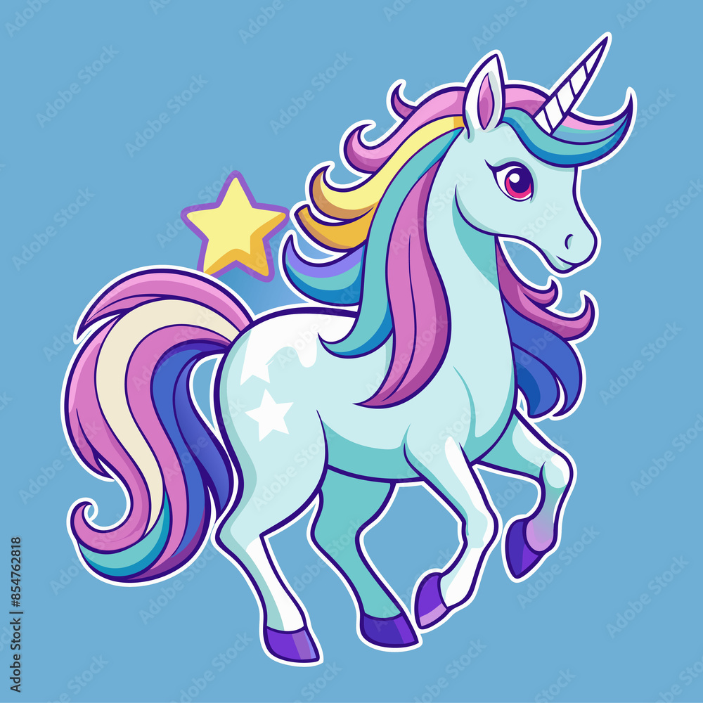Unicorn Stickers Vector Unicorn Stickers Vector