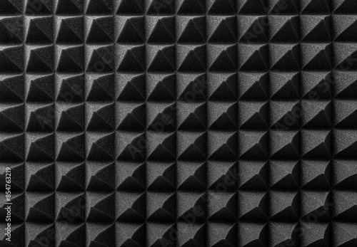 Obraz na płótnie Black acoustic foam as an abstract background. w salonie