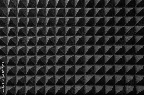 Obraz na płótnie Black acoustic foam as an abstract background. w salonie