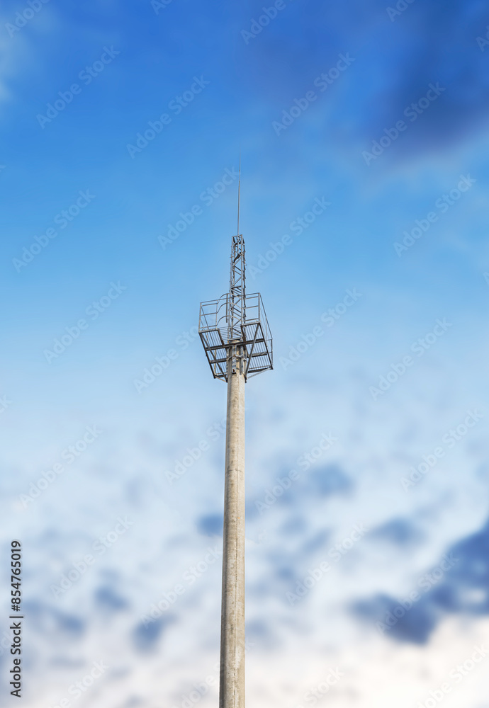 Lightning rod antenna on a concrete pole. Lightning rod antenna on a concrete pole.
