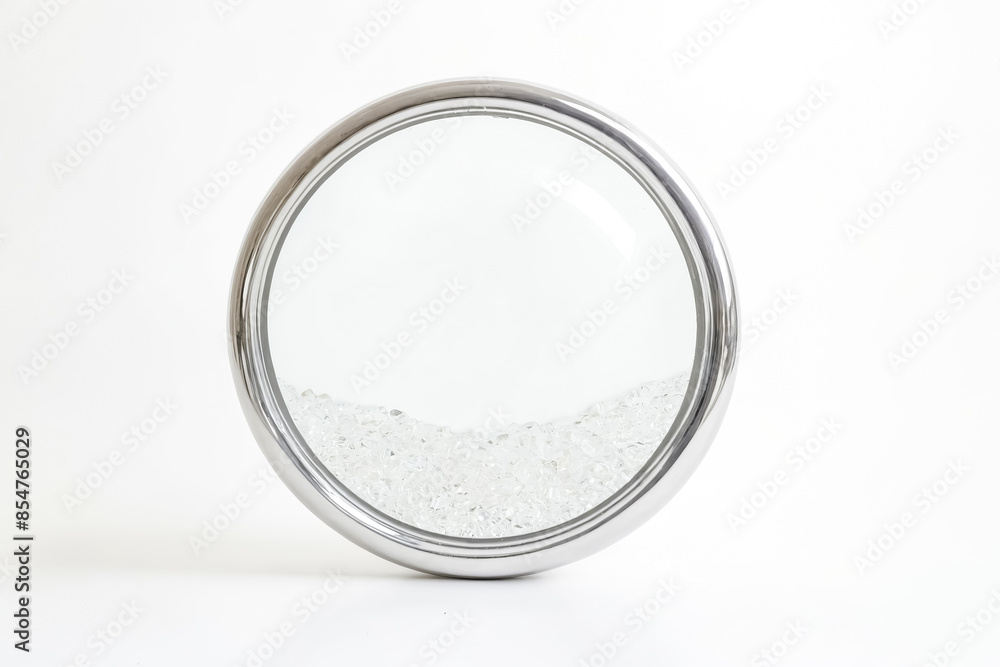 Circular Metal Frame with Clear Stones Circular Metal Frame with Clear Stones