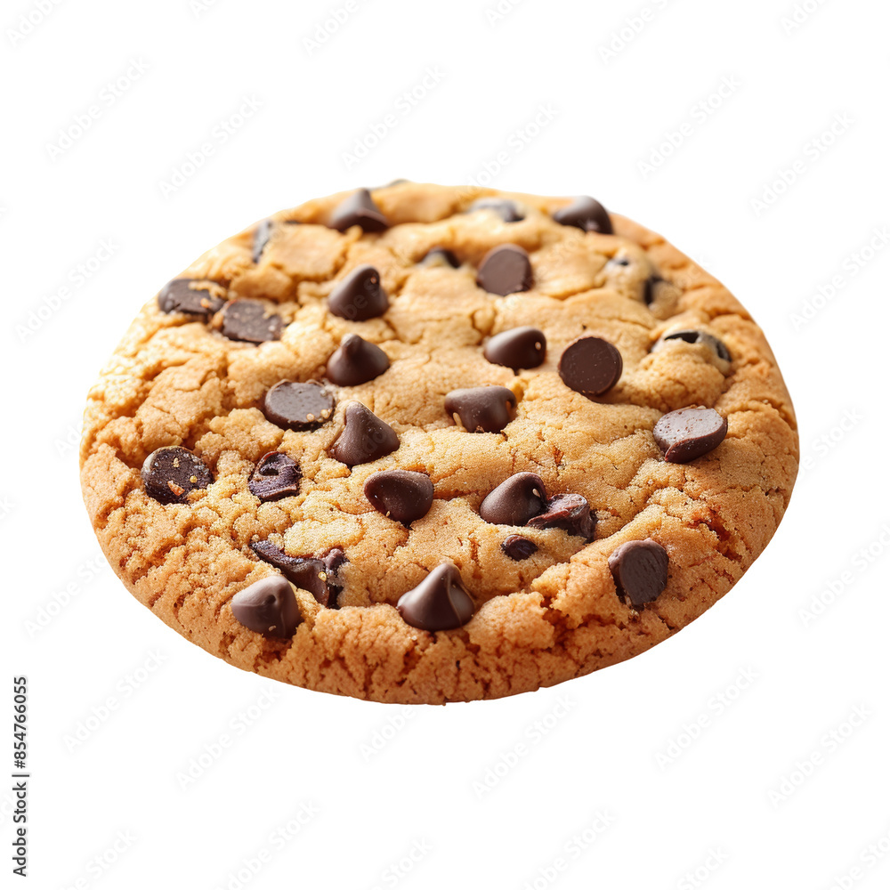 Cookie with Chocolate Chips Isolated on Transparent or White Background, PNG Cookie with Chocolate Chips Isolated on Transparent or White Background, PNG
