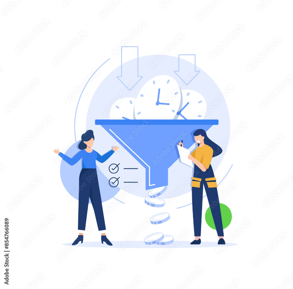Time is money, business and finance concept, clock and cash, fast loan,flat design icon vector illustration Time is money, business and finance concept, clock and cash, fast loan,flat design icon vector illustration