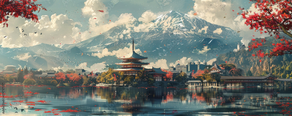 Obraz premium Adventures in ancient Japan.