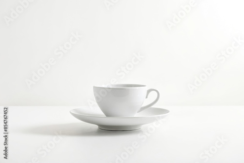 Wallpaper Mural White Cup and Saucer on White Background Torontodigital.ca