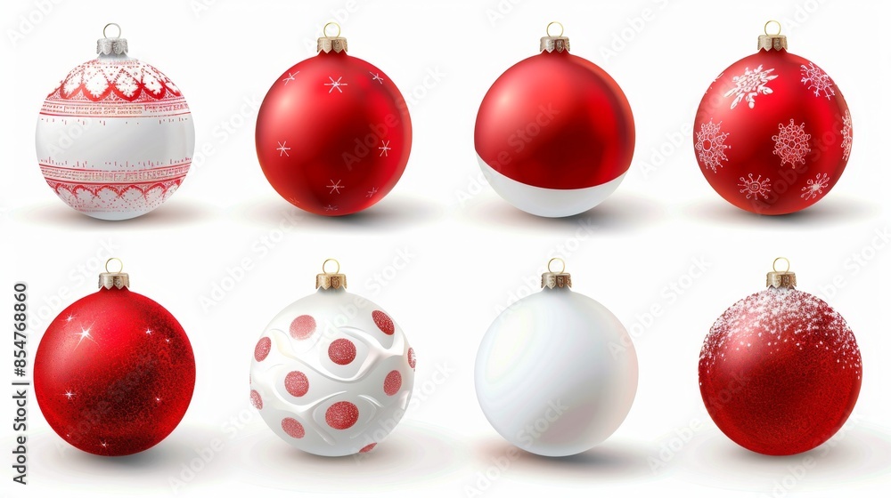 Christmas Baubles Collection, Generative AI Christmas Baubles Collection, Generative AI