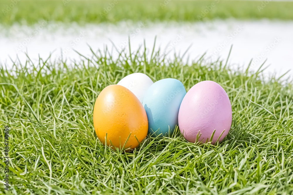 Easter Eggs in Grass Easter Eggs in Grass