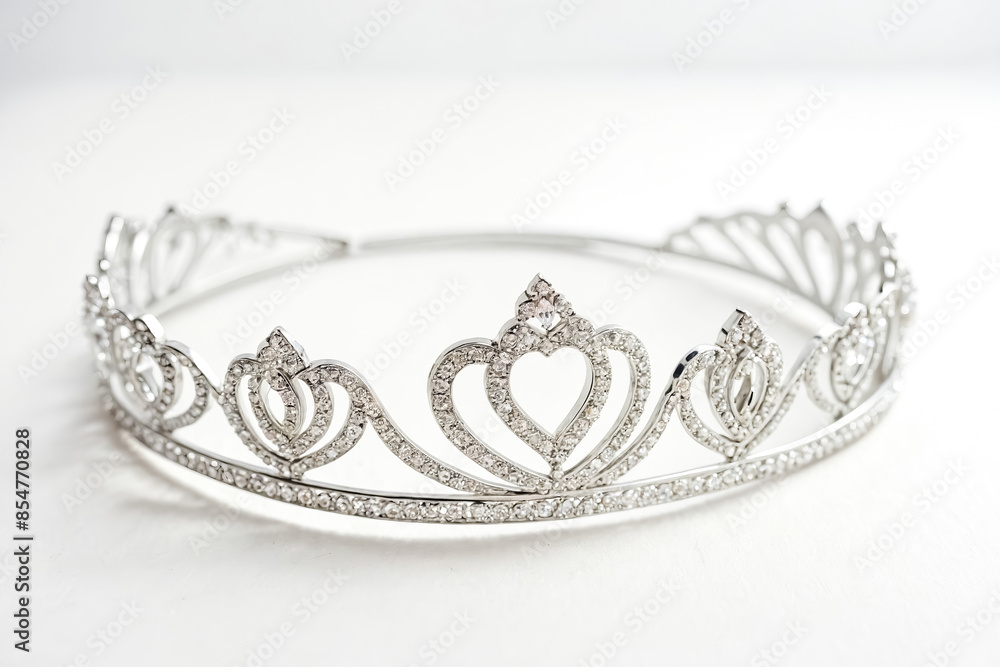 Silver Tiara with Diamond Accents Silver Tiara with Diamond Accents
