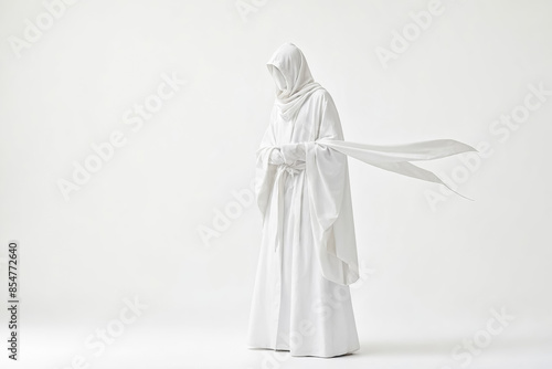 Person in White Robe With Hood