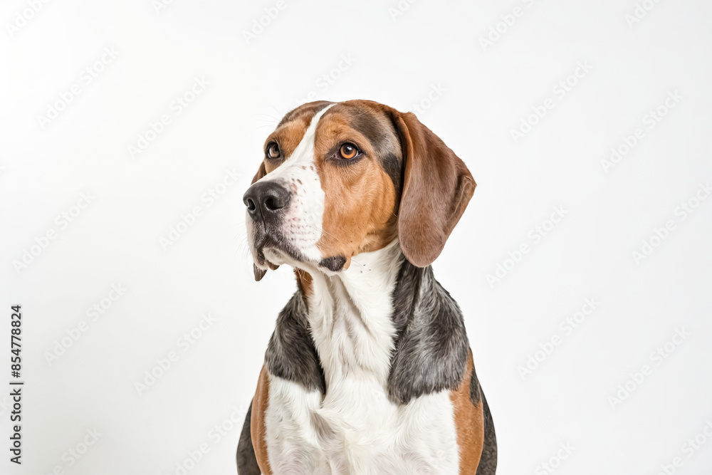 Portrait of a Beagle Dog on a White Background Portrait of a Beagle Dog on a White Background