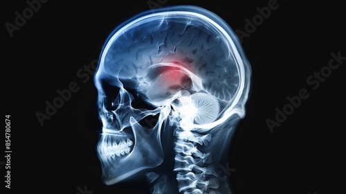 Wallpaper Mural High-resolution X-ray showing an intracranial hematoma in the frontal lobe Torontodigital.ca