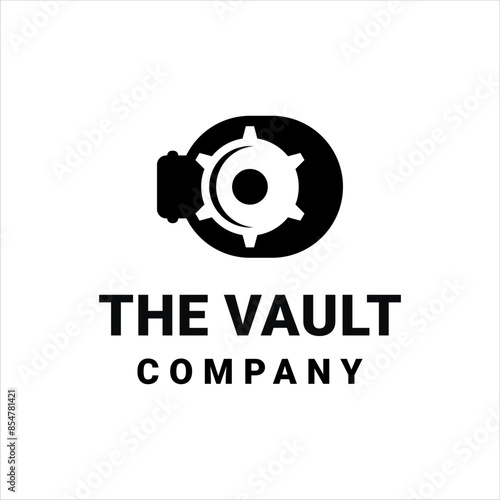 The vault company logo with elegant style design
