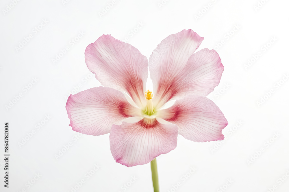 Single Pink Flower with White Background Single Pink Flower with White Background
