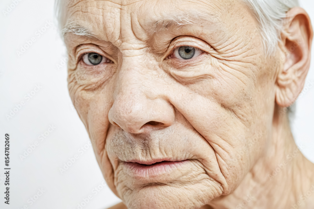 Close up portrait of elderly woman's face Close up portrait of elderly woman's face