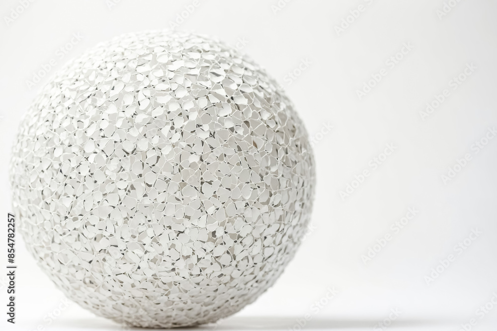White Sphere with Intricate Pattern White Sphere with Intricate Pattern