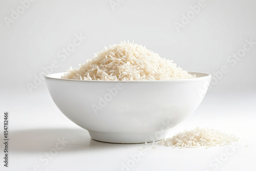 White Rice in a White Bowl
