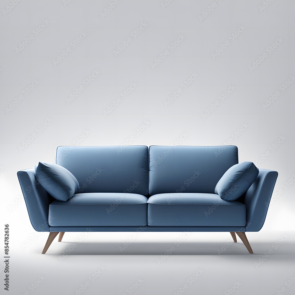 Luxury blue sofa furniture on a white background Luxury blue sofa furniture on a white background