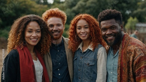 Diverse group of friendly people showcasing humanity's global diversity