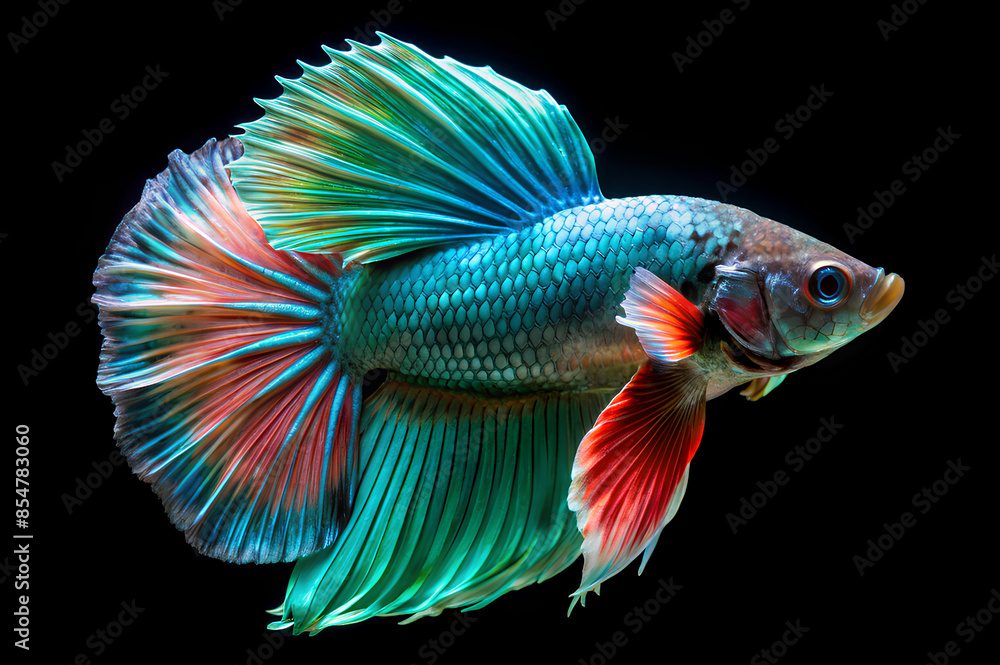 Fototapeta premium Male Betta Smaragdina, Siamese fighting fish