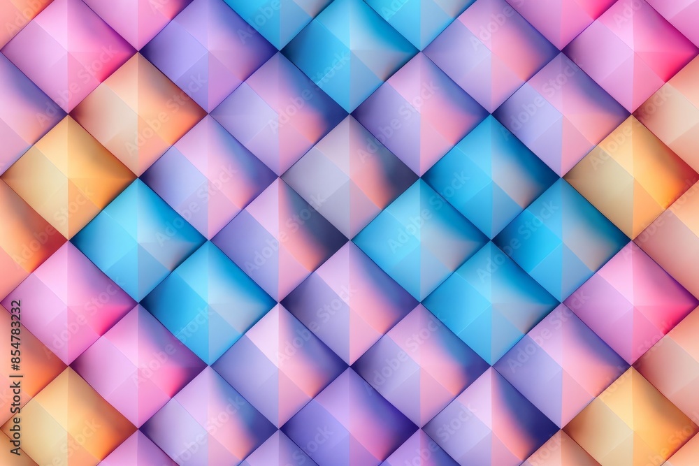 Obraz premium Abstract geometric pattern with colorful diamonds