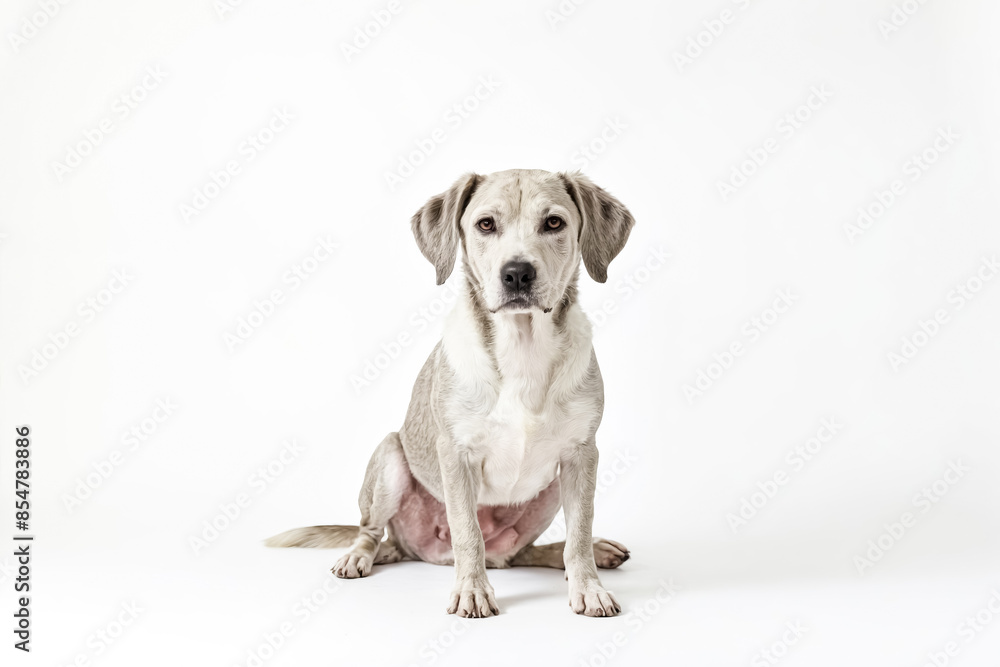 Sitting Dog with White Background Sitting Dog with White Background