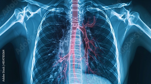 Wallpaper Mural Detailed X-ray of the chest highlighting a thoracic aortic aneurysm Torontodigital.ca