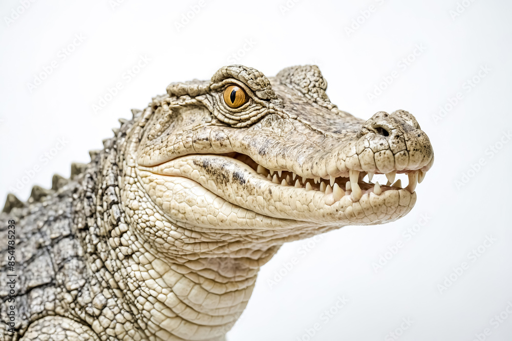 Obraz premium Close-up of a Crocodile's Head with Open Mouth